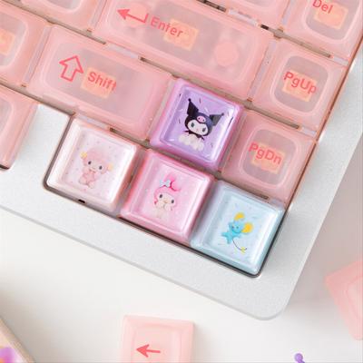 Официальный набор колпачков для клавиш Sanrio My Melody & Kuromi, 4 шт.