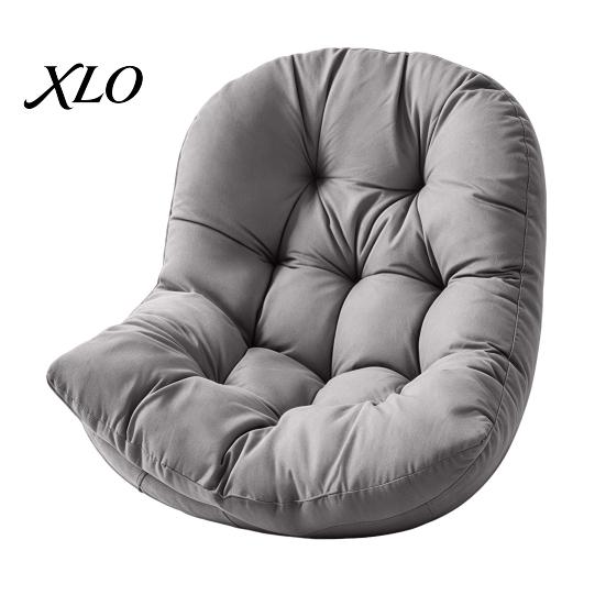 Patio Swing Replacement Pad Egg Chair Cushion with Back Support, Hanging Ties, Waterproof Seat for Chairs All Weather Outdoor
