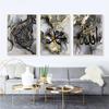Islamic Calligraphy Poster Prints Abstract Gold Black Marble Canvas Painting Ayatul Quran Allah Wall Pictures Living Room Decor