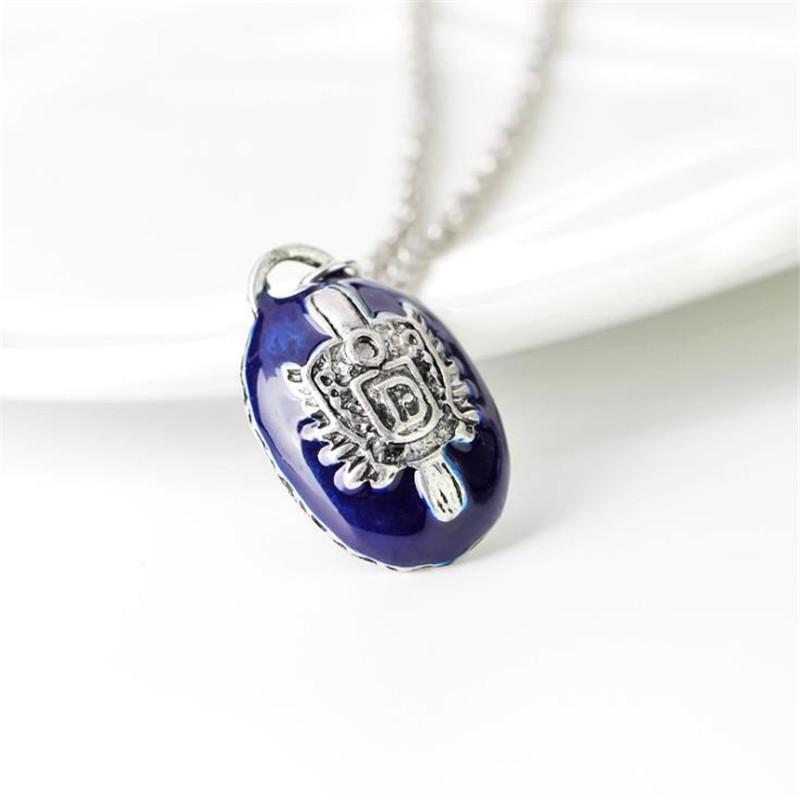 The Vampire Diaries Necklace Elena Gilbert Necklaces for Women Movie Jewelry Charm Katherine Klaus Forbes Blue Stone Choker