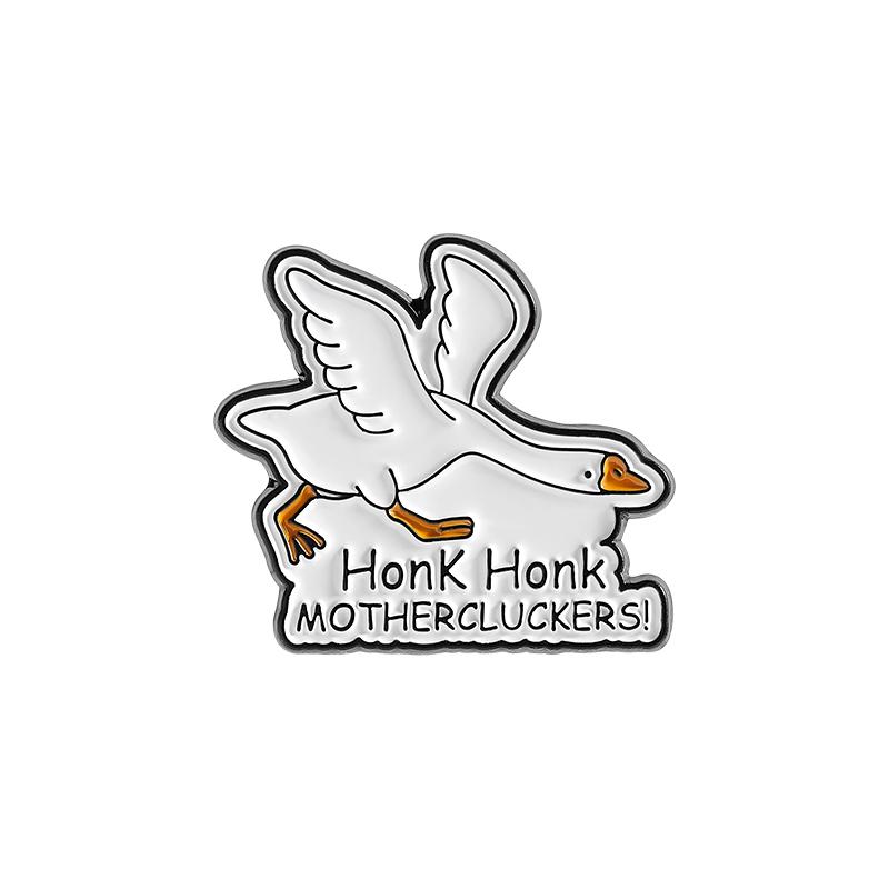 5-7PCS/SET Enamel Pins Custom Silly Goose Club Brooches Lapel Badges Clothes Animal Jewelry Gift for Friends
