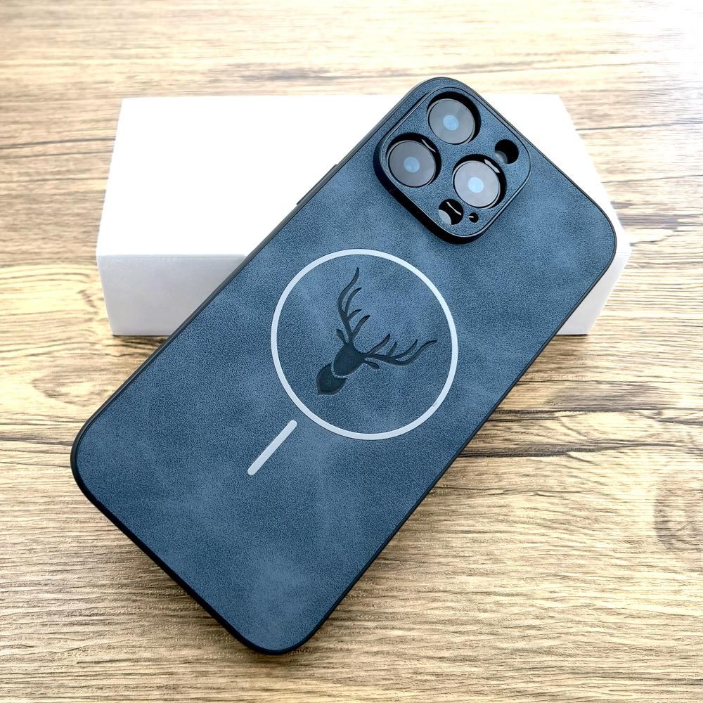 Чехол-ретрактор из искусственной кожи для iPhone 17 Air 16 15 14 13 12 11 Pro Max 16Pro 15Pro 14Pro Magsafe Mag Safe Беспроводная зарядка Обложка