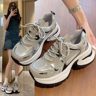 2024 Новые кроссовки женские на платформе оранжевые кроссовки для женщин дышащие мягкие кроссовки женские туфли на толстой танкетке обувь