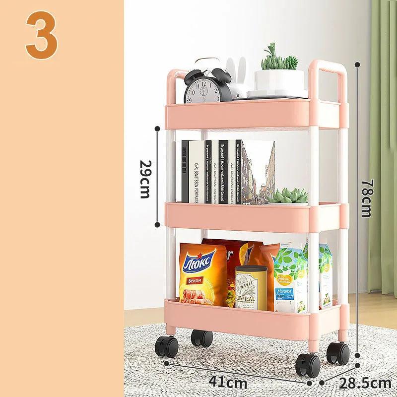 Стеллаж для хранения на тележке Напольный стеллаж для хранения Кухонный стеллаж для хранения Портативная корзина для овощей Стеллаж для хранения закусок Стойка для хранения туалета Мобильная сортировочная стойка Артефакт
