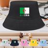Algeria Flag Print Bucket Hat , Patriotic Fisherman Hat Hip Hop Spring Trendy Basin Hat