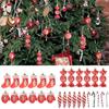 6pcs Christmas Lollipop Candy Cane Crutch Xmas Tree Hanging Ball Pendant Ornaments New Year Gift Home Decoration