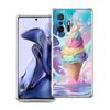 Прозрачный чехол для телефона для Xiaomi Mi 14 13 12 11 Ultra 13T 12T 11T Poco X3 NFC F3 F6 Pro Lite Мягкий ТПУ корпус Узор Мороженое