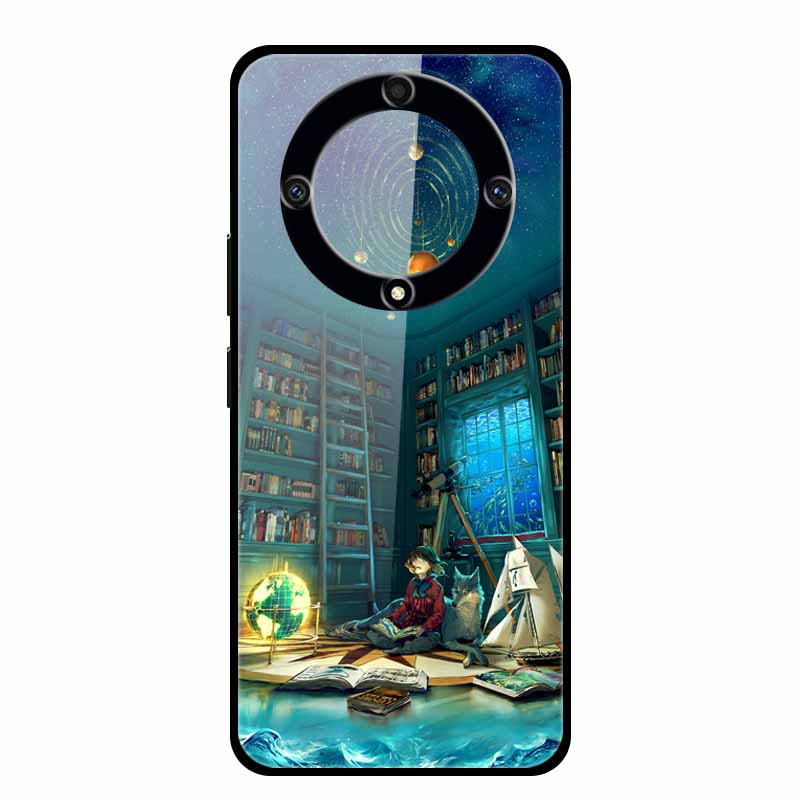 Закаленное Стекло Чехол для Honor Magic5 Lite 5G Крышка Роскошная Жесткая Задняя Крышка для Huawei Honor Magic 5 Lite Чехлы Защитные Модные