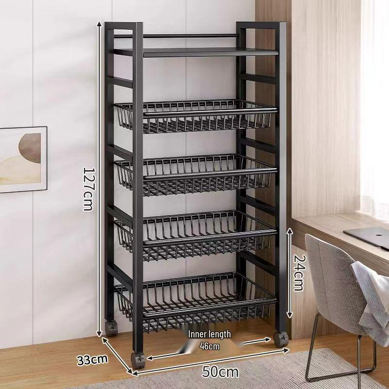 Floor-Standing Multi-Layer Kitchen Storage Rack for Fruits and Vegetables