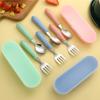 2pcs/box Spoon Fork Box Cutlery Portable Feeding Utensil Spoon Cutlery Portable Set4