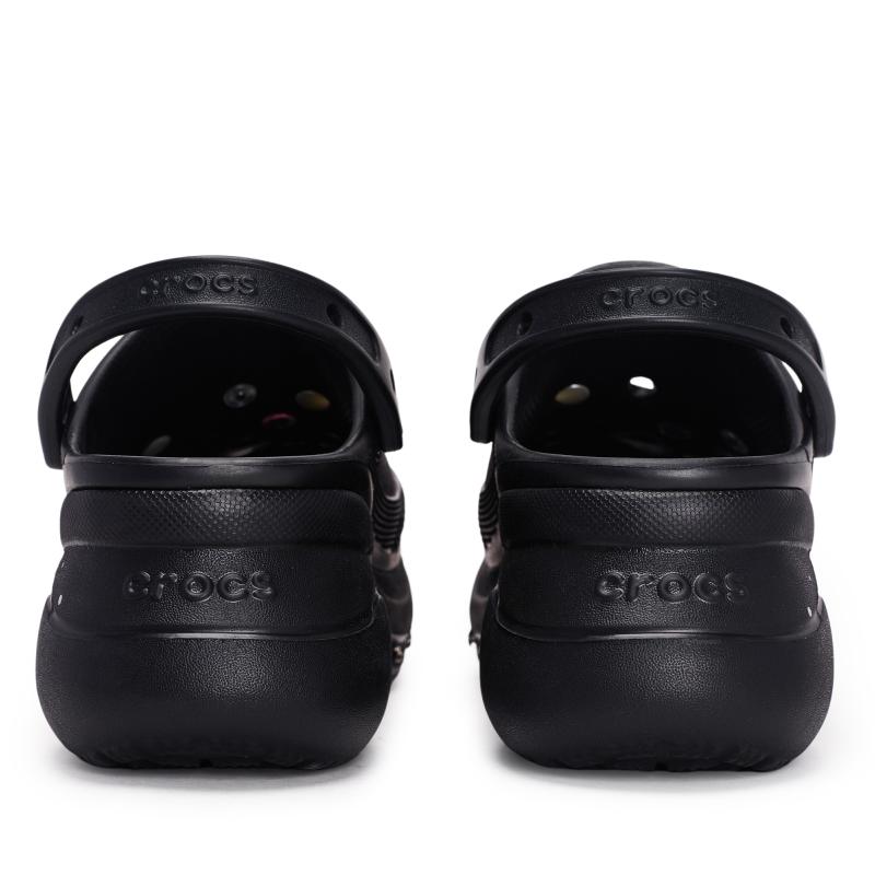 Crocs Bae Clog REGO Хот-дог Потерянный Сатурн Чувство комфорта и Универсальные Туфли с отверстиями Женские Черные Серебристые