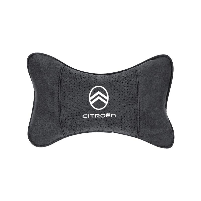 AHW3   Car Suede Headrest Breathable Memory Foam Neck Pillow For Citroen Grand Picasso Saxo Jumpy C8 C-Elysee C15 Spacetourer CelyseeC6
