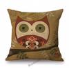 Flamingo Bird Parrots Hand Drawing Illustration Art Cotton Linen Sofa Throw Pillow Case Home Decoration Car Seat Cushion Cover