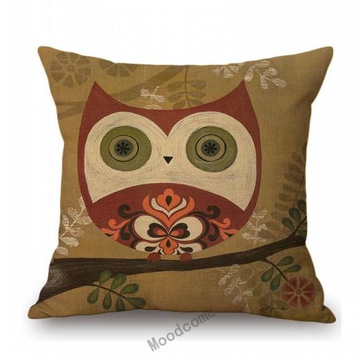 Flamingo Bird Parrots Hand Drawing Illustration Art Cotton Linen Sofa Throw Pillow Case Home Decoration Car Seat Cushion Cover