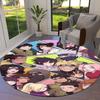 Naruto Characters Round Area Rug Carpet Rug For Living Room Bedroom Sofa Playroom Decor Nonslip Floor Mat
