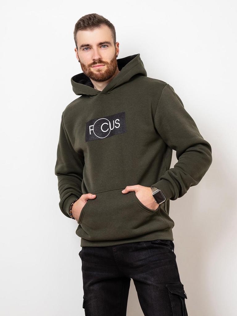 Трикотажное теплое худи  с принтом ISSA Plus