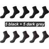 10Pairs/lot Men Bamboo Fiber Socks Casual Black White Business Anti-Bacterial Breatheable Male Sock High Quality Size 38-45