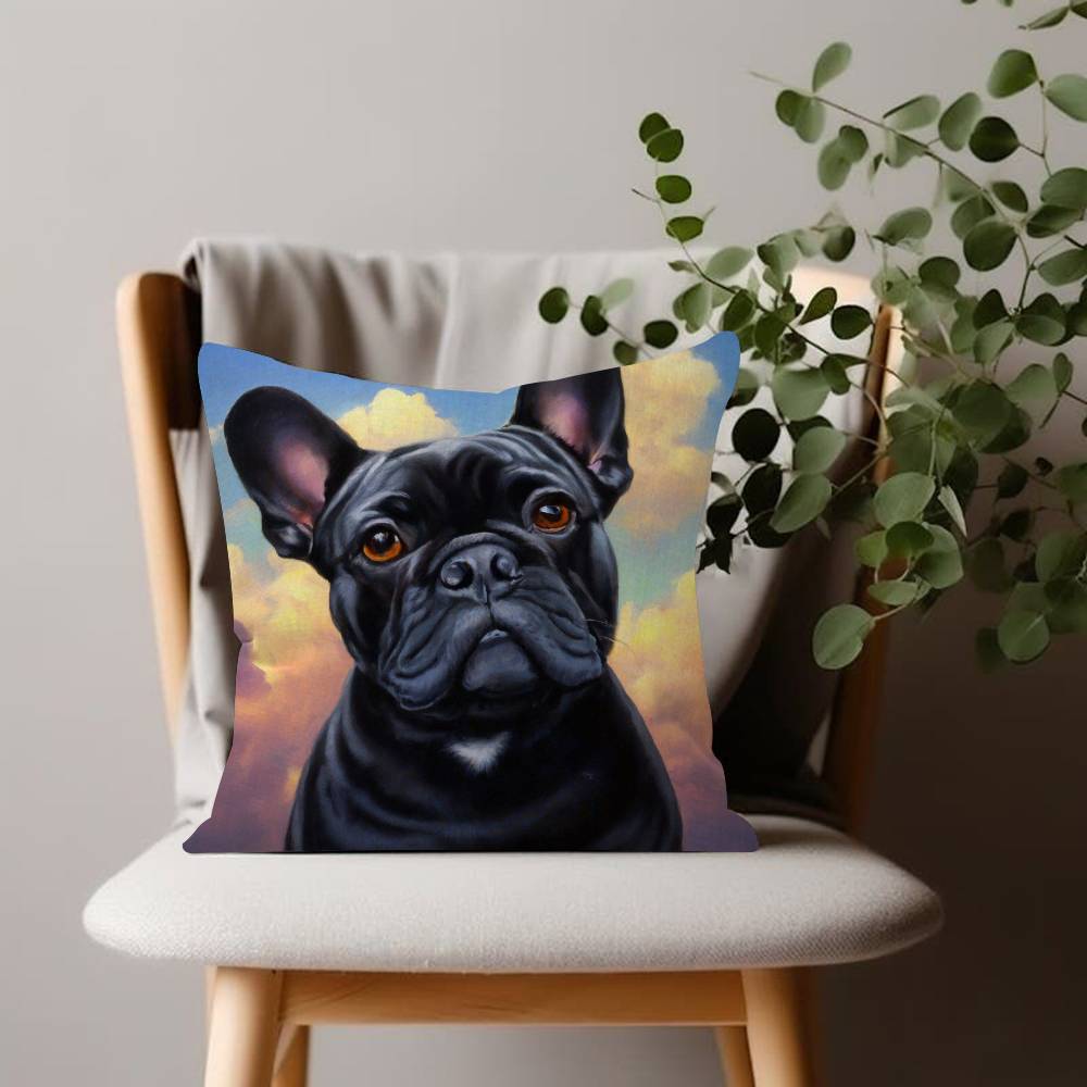 Cute Pet Mini French Bulldog Cushion Cover Decorative Pillow Sofa Home Decor Case Pillow Cases