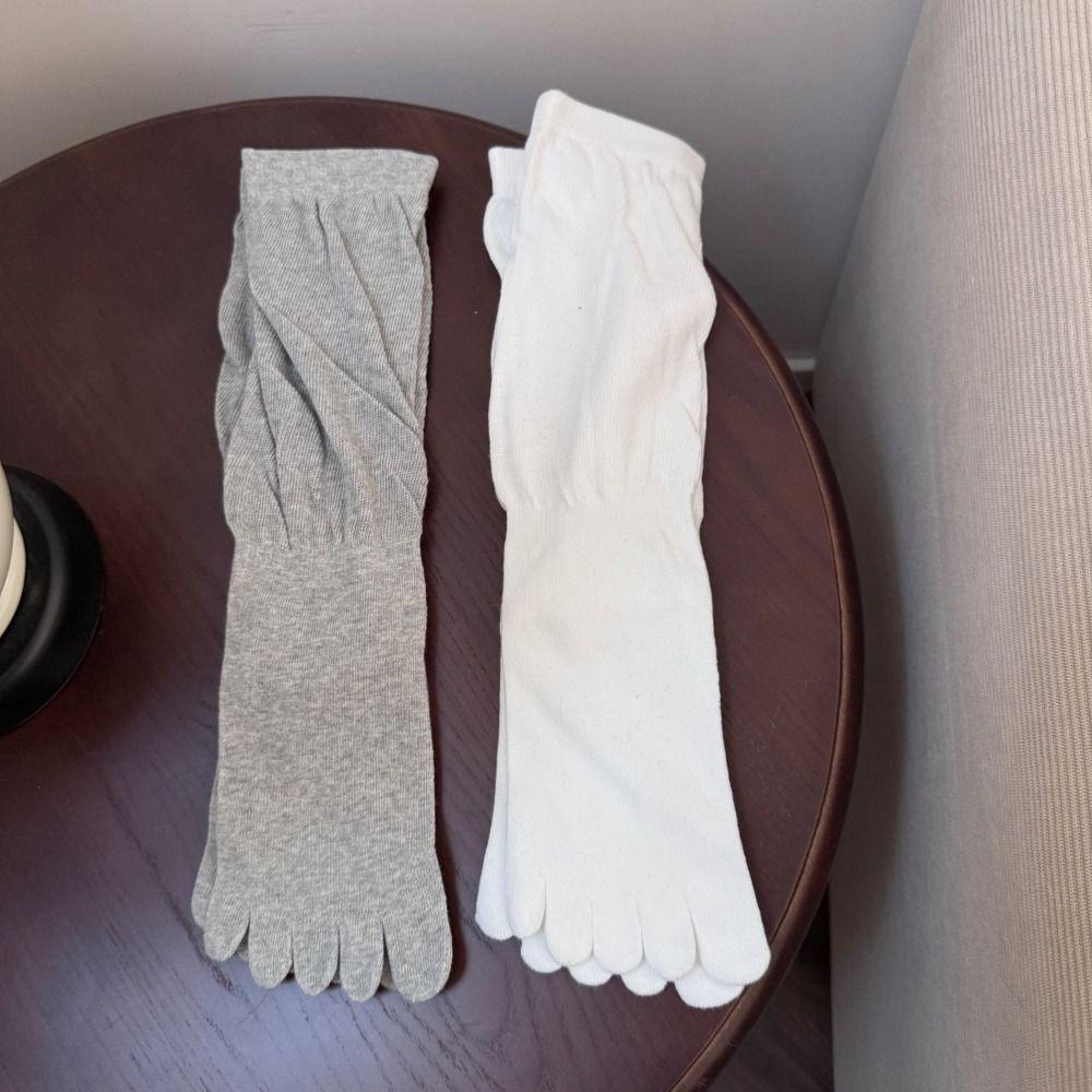 Однотонные носки с пятью пальцами Хлопковые носки с пятью пальцами Милые носки с разделенными пальцами Для девочек