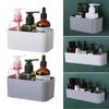 Wall Mounted Shower Organizer Remote Control Holder Bathroom Storage Rack Cosmetic Storage Box