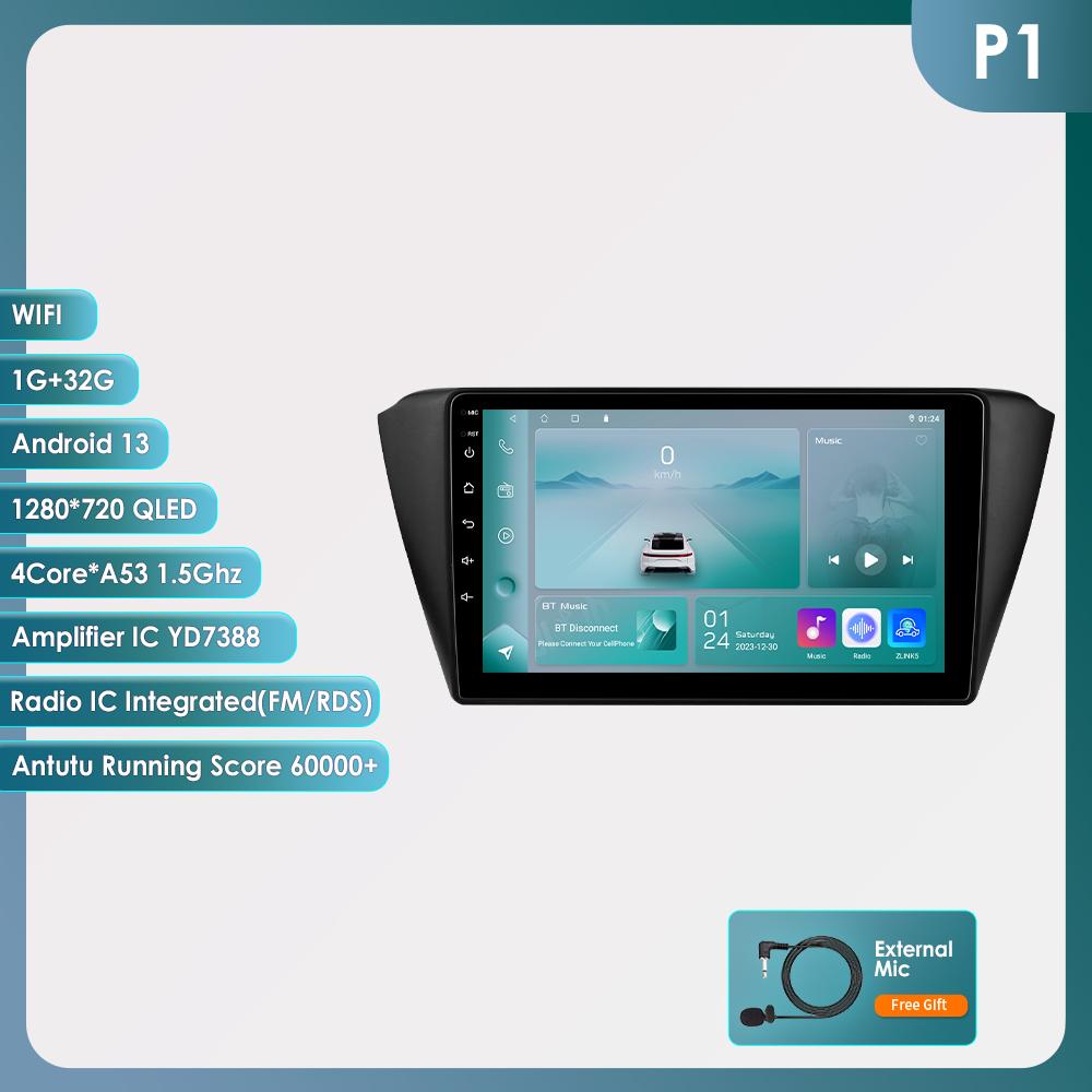 Hizpo Carplay 4G 9" Car Radio Android for Skoda Fabia 3 III 2015 2016 2017 2018 2019 Multimedia Player Navigation GPS 2 Din Stereo DSP  Blueteeth DVR