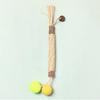 Natural Wood Catnip Toy with Gall Nut and Raffia Sisal for Teeth Cleaning and Teasing