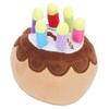 Dog Birthday Cake Toy Plush Candle Birthday Cake Toy Squeaker Chew Dog Toy for Dogs