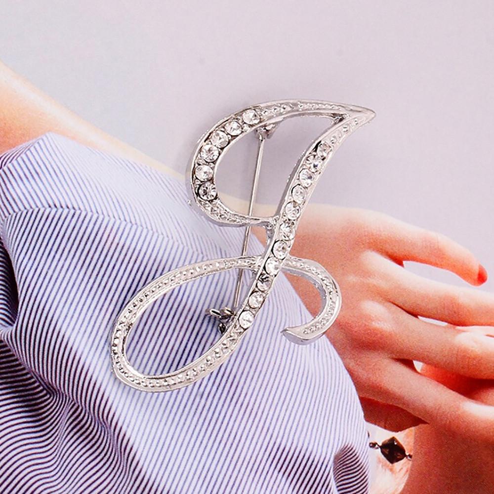 1шт кристалл 26 английских букв брошь булавка пара мемориальные украшения любовь подарки