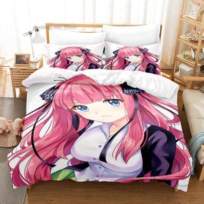 The Quintessential Quintuplets Комплект постельного белья Single Twin Full Queen King Size Комплект постельного белья Aldult Kid Bedroom Пододеяльники 3D Аниме