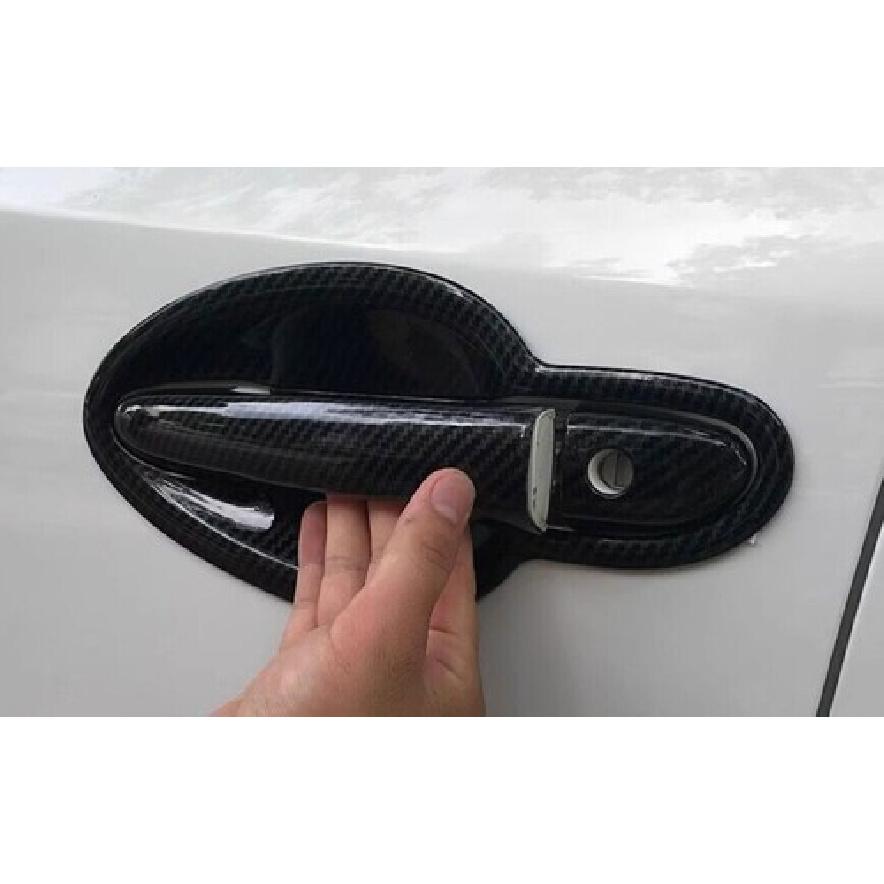 New Carbon Fiber look Car Side Door Handle Cover Trim For Mazda 3 Axela 14-2018