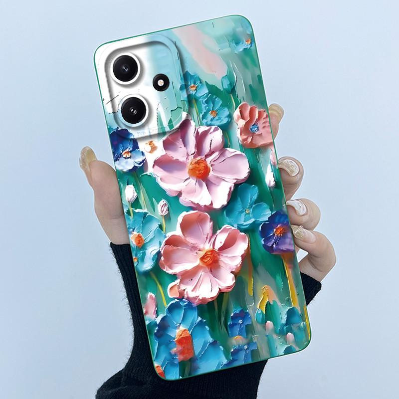 Phone Case For Xiaomi POCO M6PRO 5G Redmi Note 12R 5G Cute Panda Sweet Girls Cats Shockproof Silicone Back Cover For Redmi 12 5G