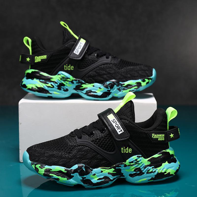 Дышащая спортивная обувь для мальчиков: Детские сетчатые кроссовки для весны/лета