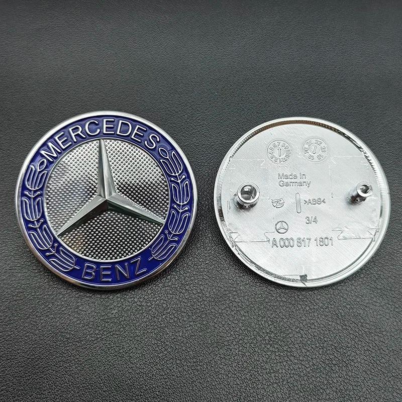 CSA1 3D Mercedes-Benz Star Hood Emblem 57mm with 2 Pins Front Bonnet Badge for GLA CLA CLS A45 C63 Car Accessory