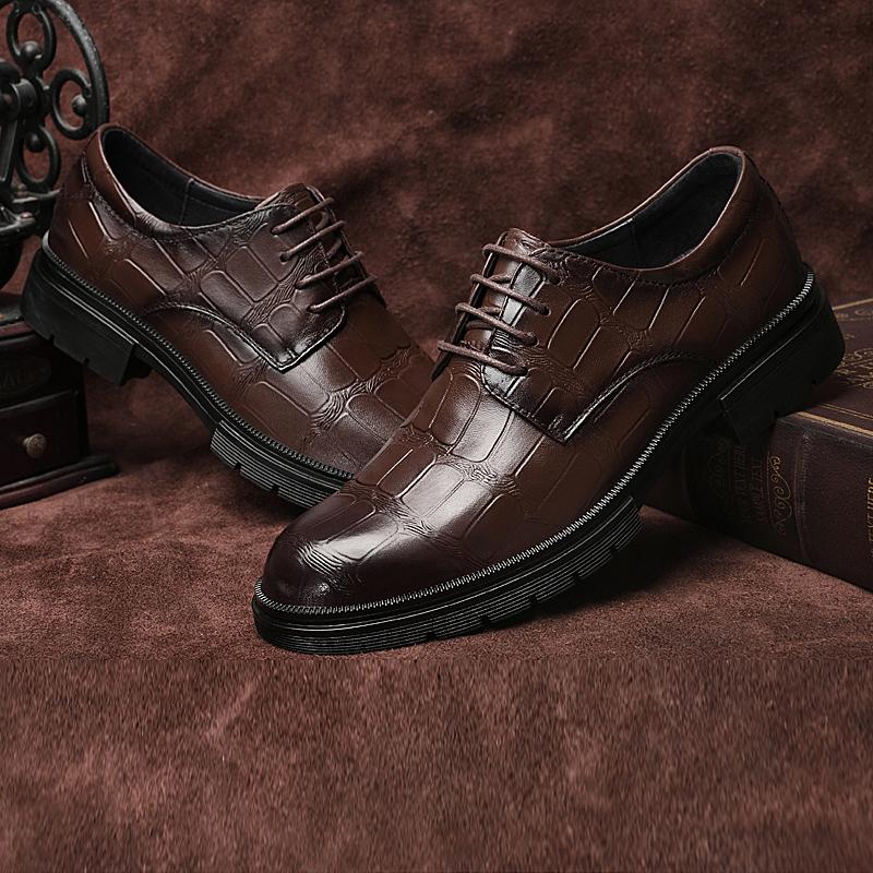 Classic Men's Genuine Leather Shoes Business Fashion Casual Shoes Office Banquet Dress Shoes Men's Outdoor Retro Hiking Shoes