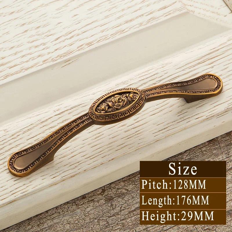 Винтажные ручки из желтой бронзы | Ретро ручки для ящиков и мебельные ручки | Ручки для мебели из цельной латуни для дверей, кухни и спальни