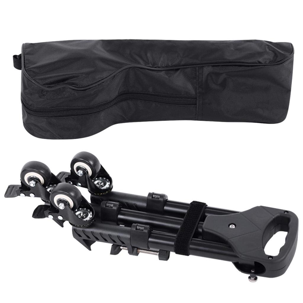 Teror Tripod Pro3 Tripod Wheel Pulley Universal Folding Camera Tripod Dolly Base Stand Nylon Carrying Bag Load 20Kg Pulley, VX-600 Max.