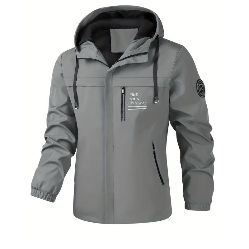 Мужская повседневная куртка с капюшоном на флисовой подкладке - Коллекция Осень/Зима 2025