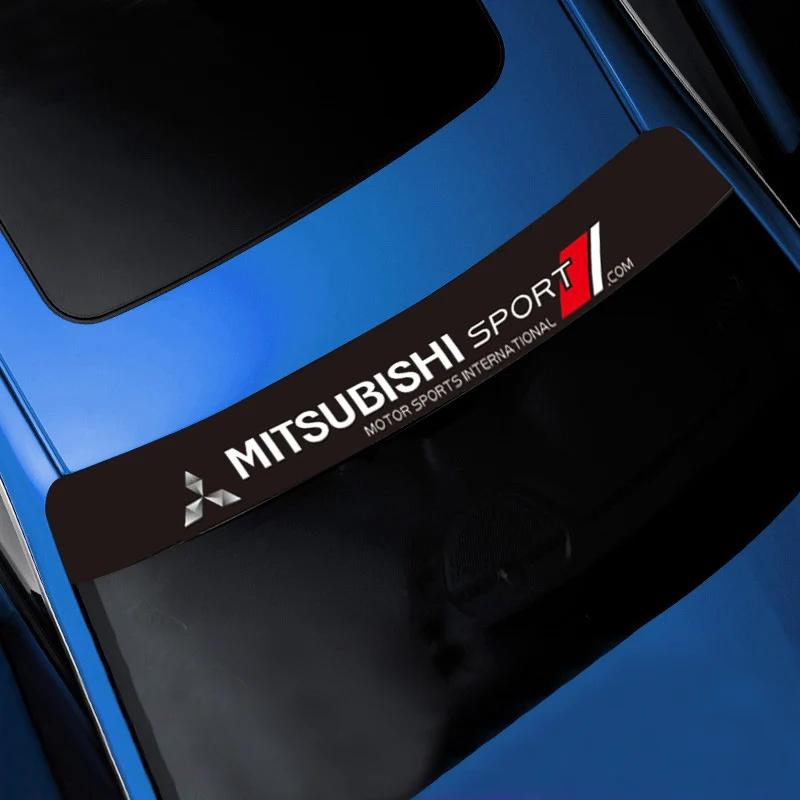 Car Front Rear Windshield Sticker for Mitsubishi All Models Outlander Lancer ASX Pajero Vinyl Banner Decal Auto Accessories