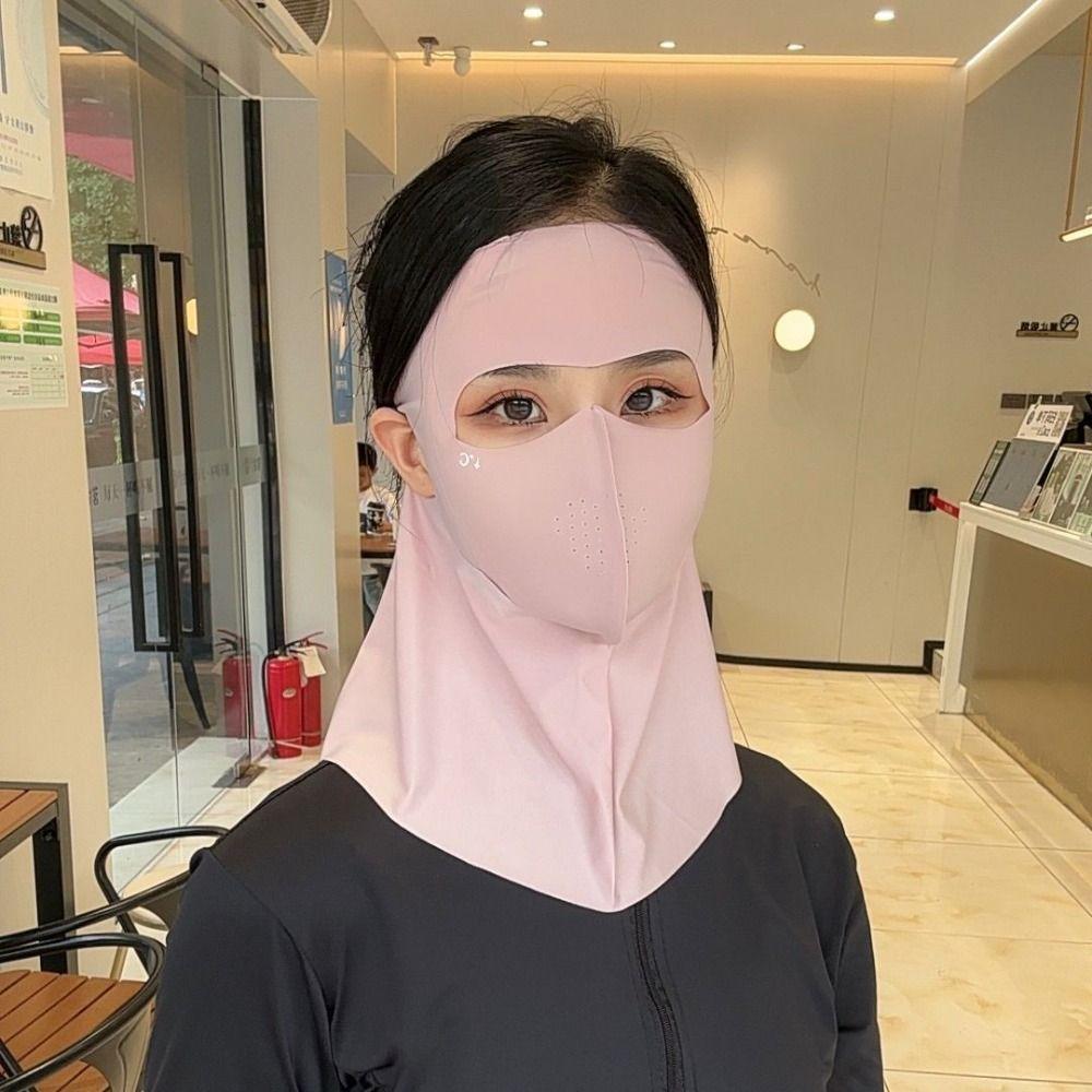 Full Face Sun Protection Mask UPF50+ Sunshade Face Mask Fashion Anti-UV Neck Scarf Summer