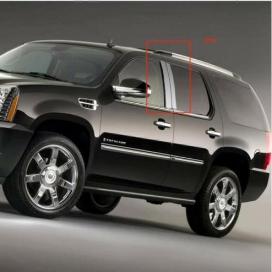 Набор из 4 шт. стоек-столбиков для Cadillac Escalade 2007-2014 Комплект накладок на стойки дверей Хром