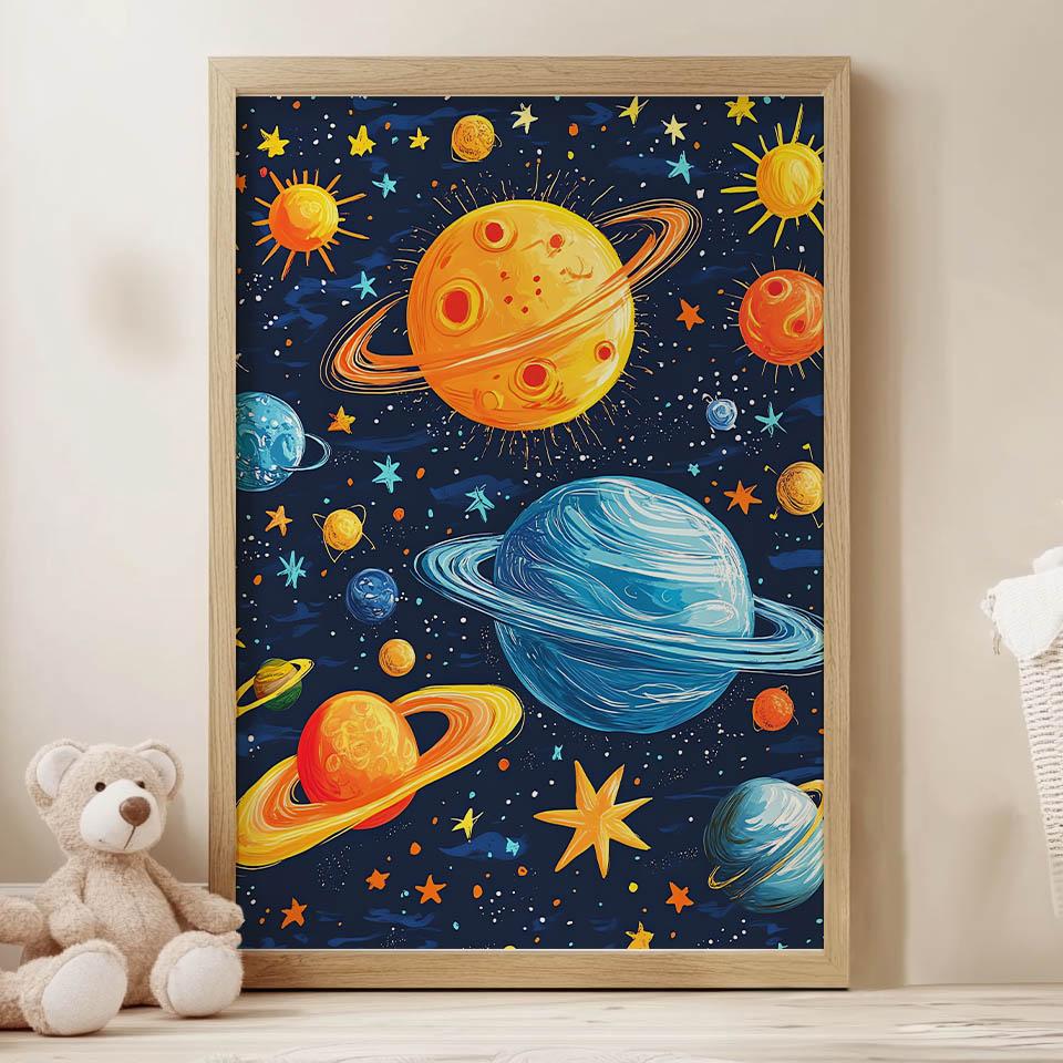 Plakat Kosmiczna Harmonia Plakat Kosmiczna Harmonia, 30X40 Cm, Rama Aluminiowa Czarna, Papier Matowy 230 Gsm