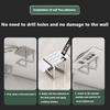 4PCS Kitchen Organizer Shelf Punch-Free Wall-Mounted Pot Cover Rack Under Cabinet Chopping Board Rack Cutting Board Storage Rack