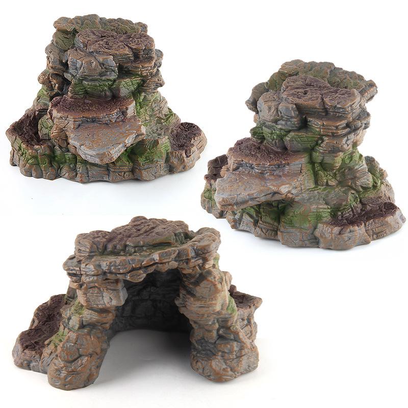 Пластиковые украшения и имитация пещеры в виде динозавра юрского периода