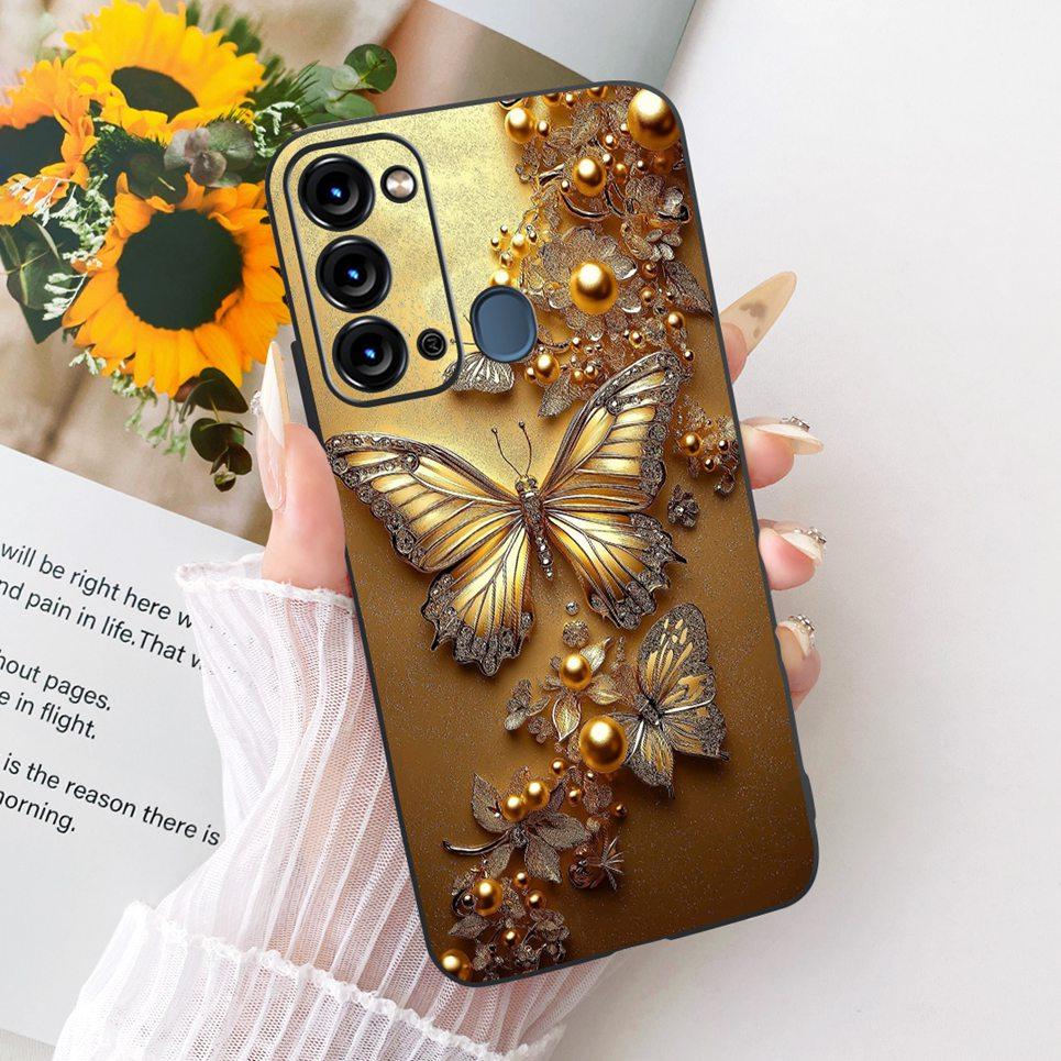 Soft Clear Silicone Casing For Itel Vision 3 Turbo Phone Case Vision 2S Cover Cartoon Cat Dragon Flower Butterfly Pattern Coque