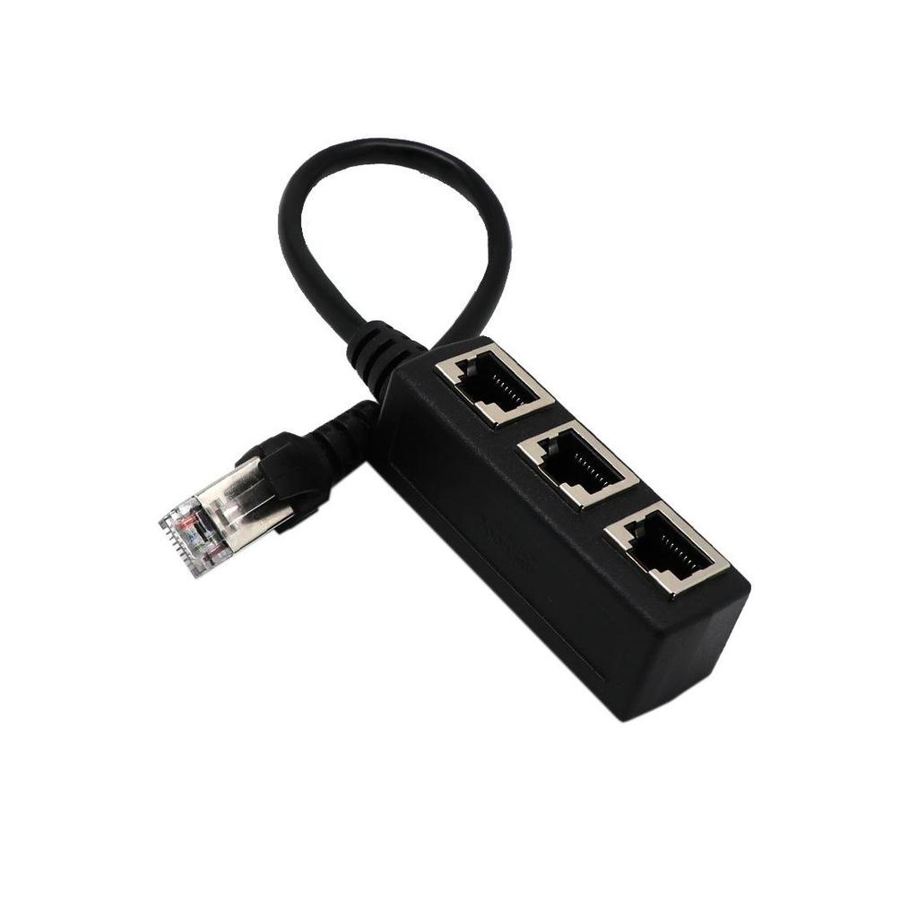 Разветвительный кабель Ethernet RJ45: Адаптер 1 «папа» на 3 «мама» для быстрого расширения сети.