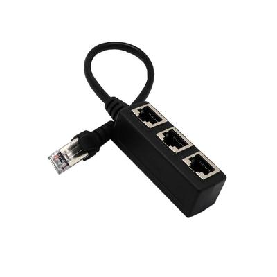 Разветвительный кабель Ethernet RJ45: Адаптер 1 «папа» на 3 «мама» для быстрого расширения сети.
