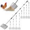 Chicken Poop Scooper 4-in-1 Poultry Litter Scoop with Handle Litter Sifting Shovel for Chicken Coop Pet Waste Cleaning