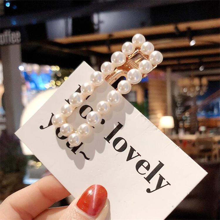 Корейская мода Жемчужная заколка-клип утиный клюв Женская заколка для волос Аксессуары Зажим для волос Краб Заколка Украшения Заколка Головной убор