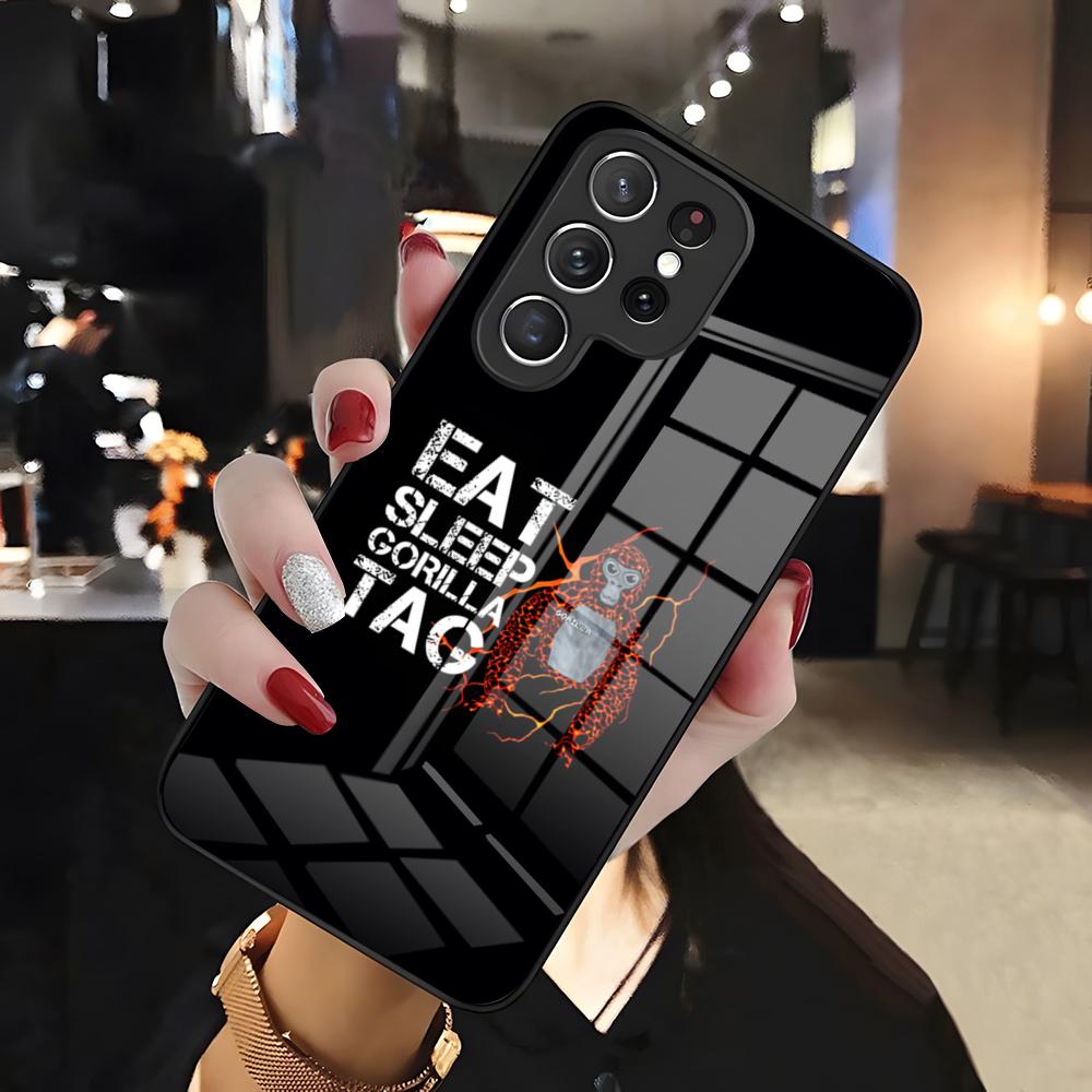 Чехол для телефона Обезьяна Gorilla Tag Для Samsung S26 S25 Edge Ultra 24 23 22 21 Ultra Plus Fe A55 56 15 4G 5G Стеклянная крышка