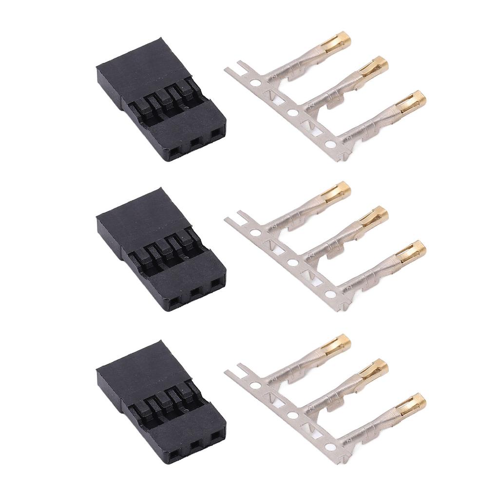 100PCS 11.010 Male JR Plug DIY JR Pin Kit Gold Plating JR Connector for Electronic Equipment